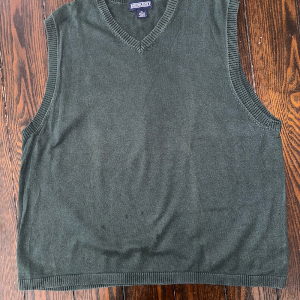 Lands’ End Men's Green Sweater Vest